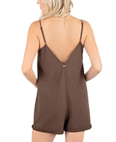 Hurley Juniors' Josie Sleeveless Fringed Romper