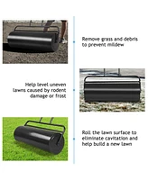 Inolait 36 x 12 Inch Tow Lawn Roller Water Filled Metal Push Roller
