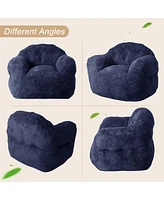 Caromio Giant Bean Bag Sofa Chair with Armrests High-Density Foam Stuffed