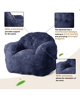 Caromio Giant Bean Bag Sofa Chair with Armrests High-Density Foam Stuffed