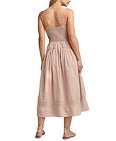 Lucky Brand Women's Lace-Trim Midi Dress