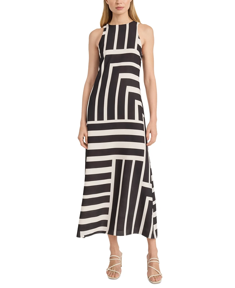 Donna Morgan Women's Striped Sleeveless Maxi Dress