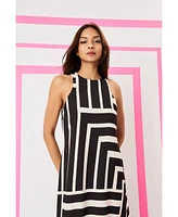 Donna Morgan Women's Striped Sleeveless Maxi Dress