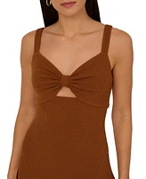 Adrianna by Papell Women's Knit Fringe-Trim Midi Dress