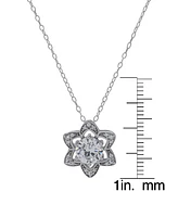 Macy's Silver-Plated Cubic Zirconia Star Pendant Necklace