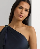 Lauren Ralph Women's One-Shoulder Satin Gown