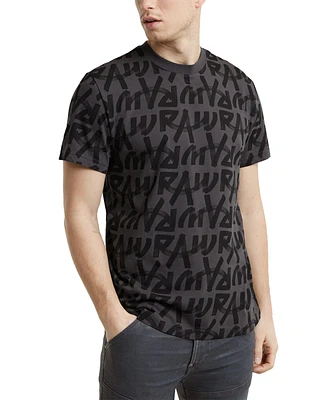 G-Star Raw Men's Calligraphy Straight-Fit Logo Graphic T-Shirt