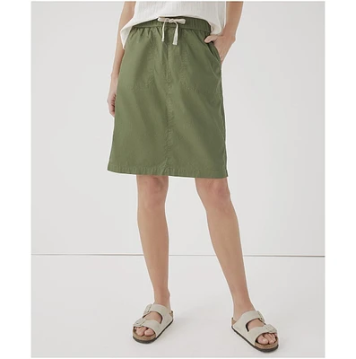 Pact Women's Cotton Classic Woven Twill Drawstring Skirt