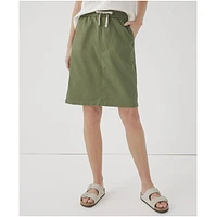 Pact Women's Cotton Classic Woven Twill Drawstring Skirt