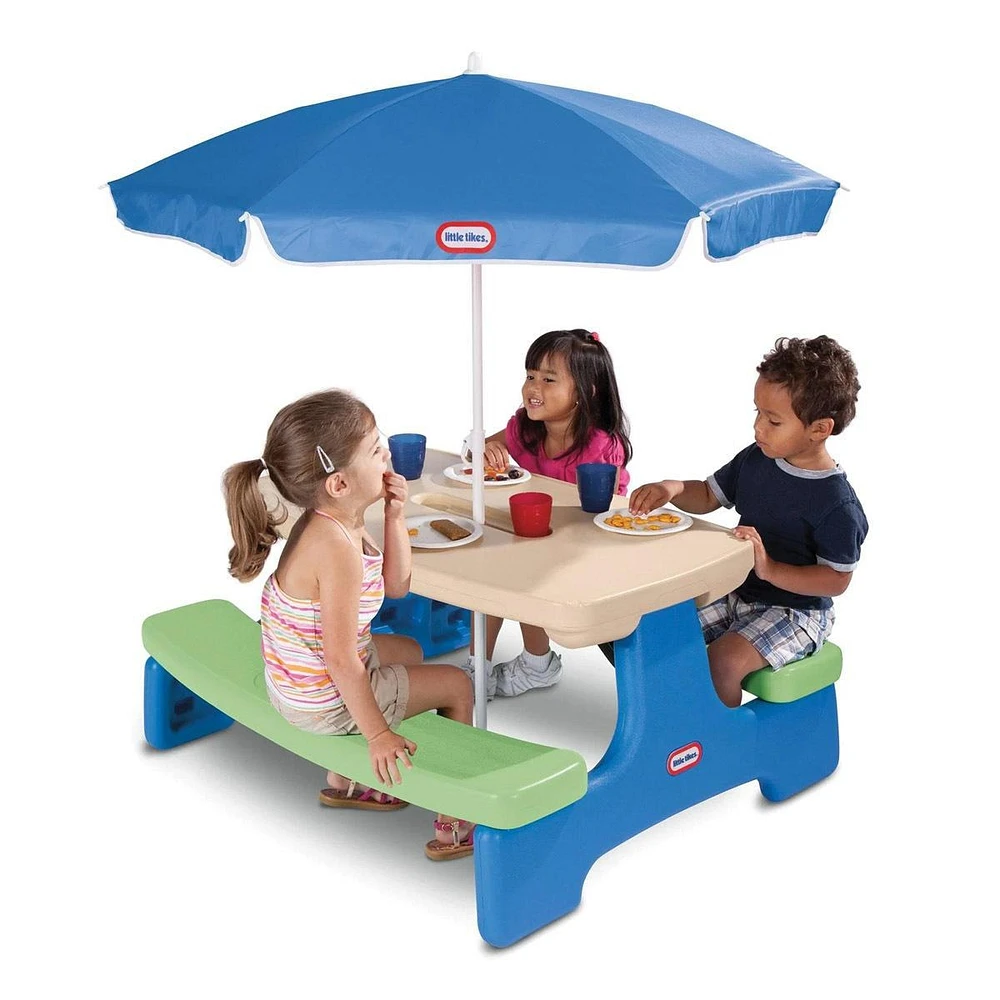 Little Tikes Easy Store Picnic Table with Umbrella