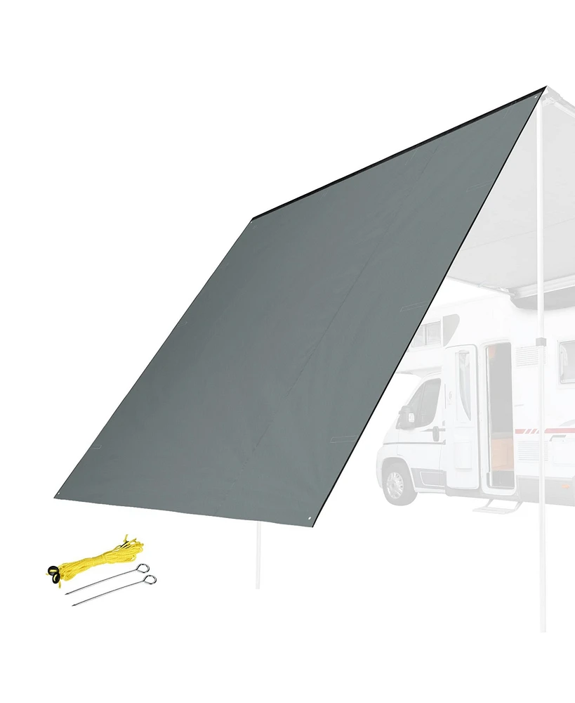 Yescom 6.4x6.7 Ft Car Awning Side Wall for Roof Rack Truck Vehicle Suv Shade Screen Outdoors