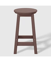WestinTrends 5-Piece Hdpe Outdoor Patio Dining Bar Bistro Table Set with Counter High Round Stools