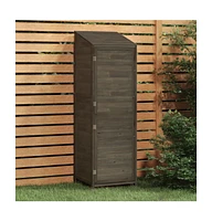 vidaXL Garden Shed Anthracite 21.7"x20.5"x68.7" Solid Wood Fir