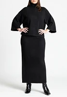 Eloquii Plus Boxy Three Quarter Sleeve Turtleneck