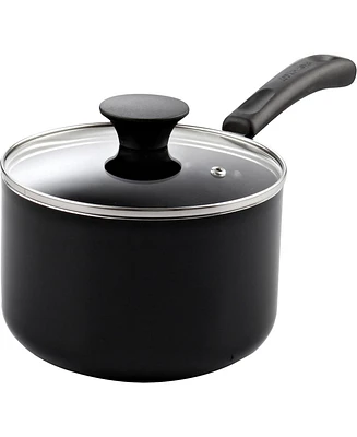 Cook N Home Non Stick Sauce Pan, 2 Quarts Saucepan with Glass Lid, Nonstick Small Multi-purpose Pot, Milk Chocolate Aluminum Cooking Pot Pan Stay
