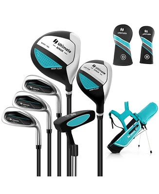 Slickblue Junior Complete Golf Club Set with Stand Bag Rain Hood