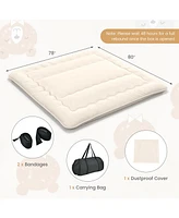 Slickblue Futon Mattress Floor Sleeping Pad with Washable Cover
