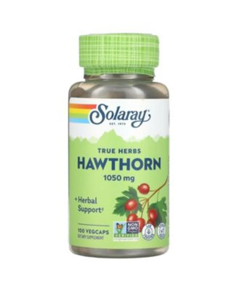 Solaray True Herbs Hawthorn 1 050 Mg 100 Vegcaps 525 Mg Per Capsule