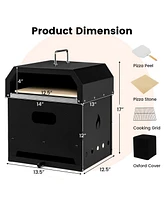 Slickblue 4-in-1 Outdoor Portable Pizza Oven with 12 Inch Pizza Stone