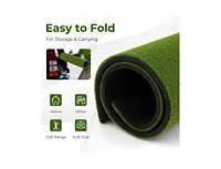 Slickblue Artificial Turf Mat for Indoor and Outdoor Golf Practice Includes 2 Rubber Tees and 2 Alignment Sticks