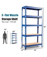5-Tier Steel Shelving Unit Storage Shelves Heavy Duty Rack