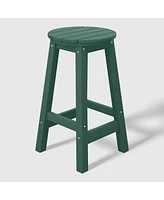 WestinTrends 24" Hdpe Outdoor Patio Round Counter Height Stool Set of 3