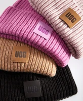 Ugg Women's Chunky Rib-Knit Logo-Patch Beanie