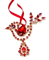 Holiday Lane Ruby Red Holiday Jeweled Bird Ornament, Created for Macy's