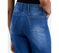 Gogo Jeans Juniors' High Rise Cropped Barrel