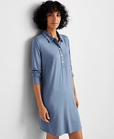 State of Day Women's Fluid-Knit Collared Sleepshirt Xs-3X, Created for Macy's
