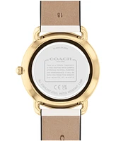 Coach Women's Elliot Chalk Leather Strap Watch 36mm