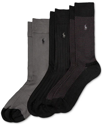 Polo Ralph Lauren Men's 3-Pk. Supersoft Birdseye Dress Socks