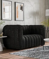Lysander 63" Boucle Fabric Boho Loveseat