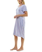 Roudelain Women's Short-Sleeve V-Neck Sleep Dress