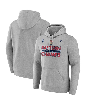 Fanatics Men's Steel Florida Panthers 2024 Eastern Conference Champions Locker Room Pullover Hoodie