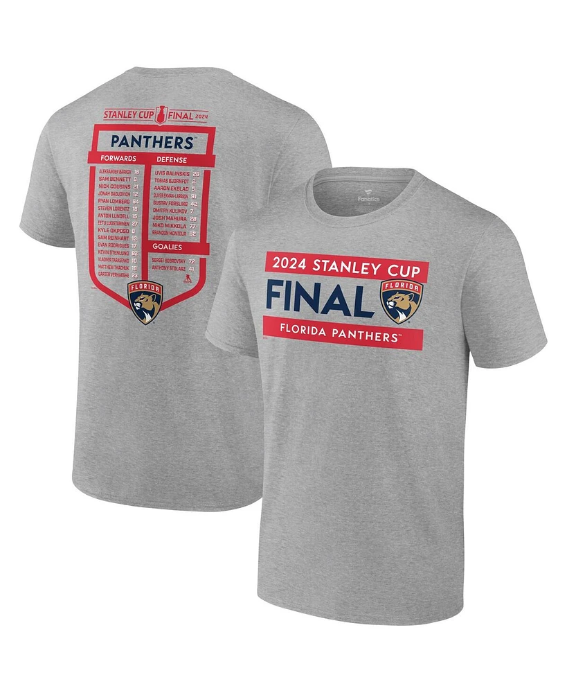 Fanatics Men's Steel Florida Panthers 2024 Stanley Cup Final Roster T-Shirt