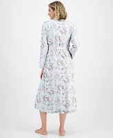 Charter Club Women's Cotton Floral-Print Tie-Waist Robe, Created for Macy's