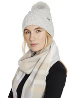 Steve Madden Women's Marled Knit Pom Beanie