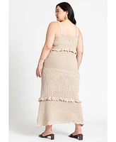 Eloquii Plus Crochet Maxi Dress