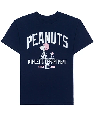 Peanuts Big Girls Snoopy Athletic Department Short Sleeve Graphic T-Shirt