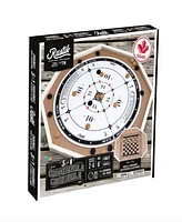 Family Games America Rustik 3-In-1 Deluxe Crokinole, Checkers Chess