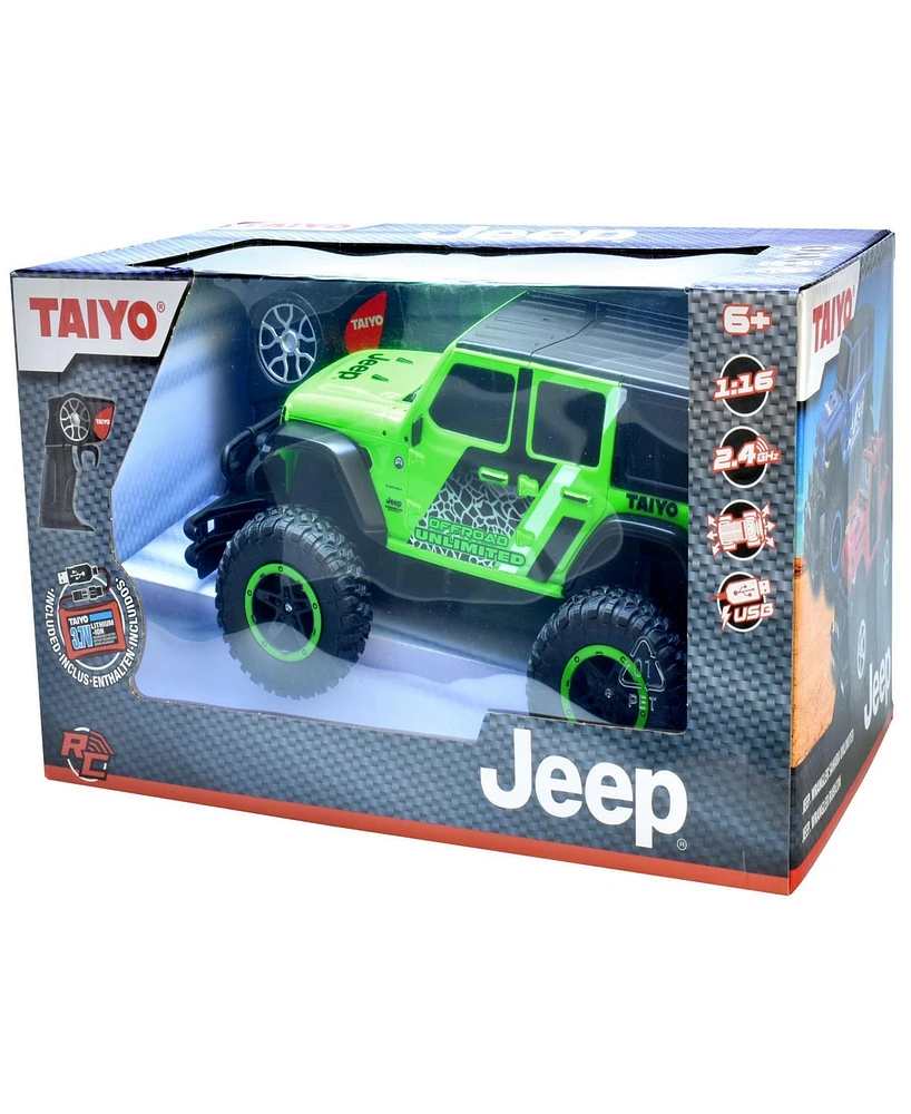 Toy Shock Jeep Wrangler Sahara Unlimited Green Rc Car