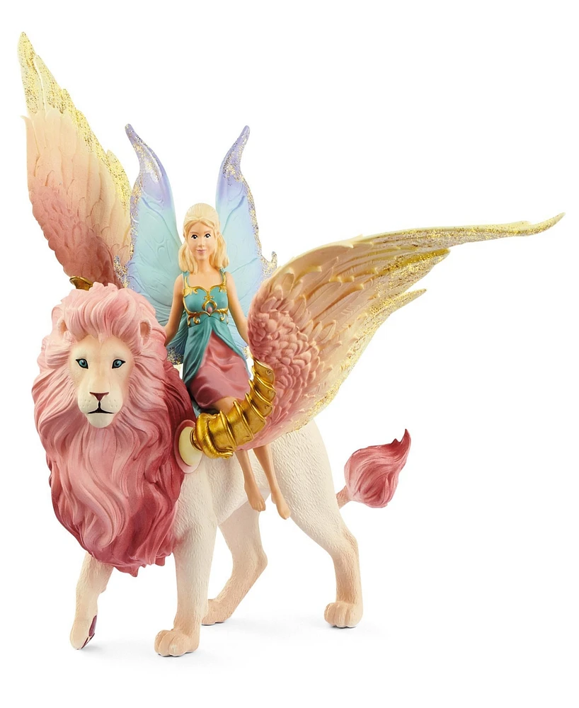 Schleich Bayala Fairy In Flight On Winged Lion Playset