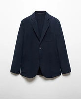 Mango Men's Slim Fit Linen Cotton-Blend Blazer