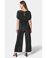 Bebe Women's Plisse Culotte Jumpsuit