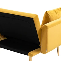 Velvet Sofa, Accent Sofa. Loveseat Sofa With Metal Feet