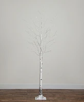 Nearly Natural 3ft. Pre-Lit Artificial White Birch Tree with Warm White Led Lights