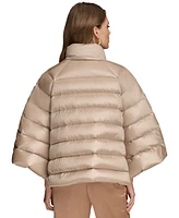 Donna Karan New York Women's Stand-Collar Down Puffer Cape