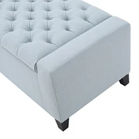 Spacious Storage Ottoman with Tufted Top Style, Comfort, and Organization