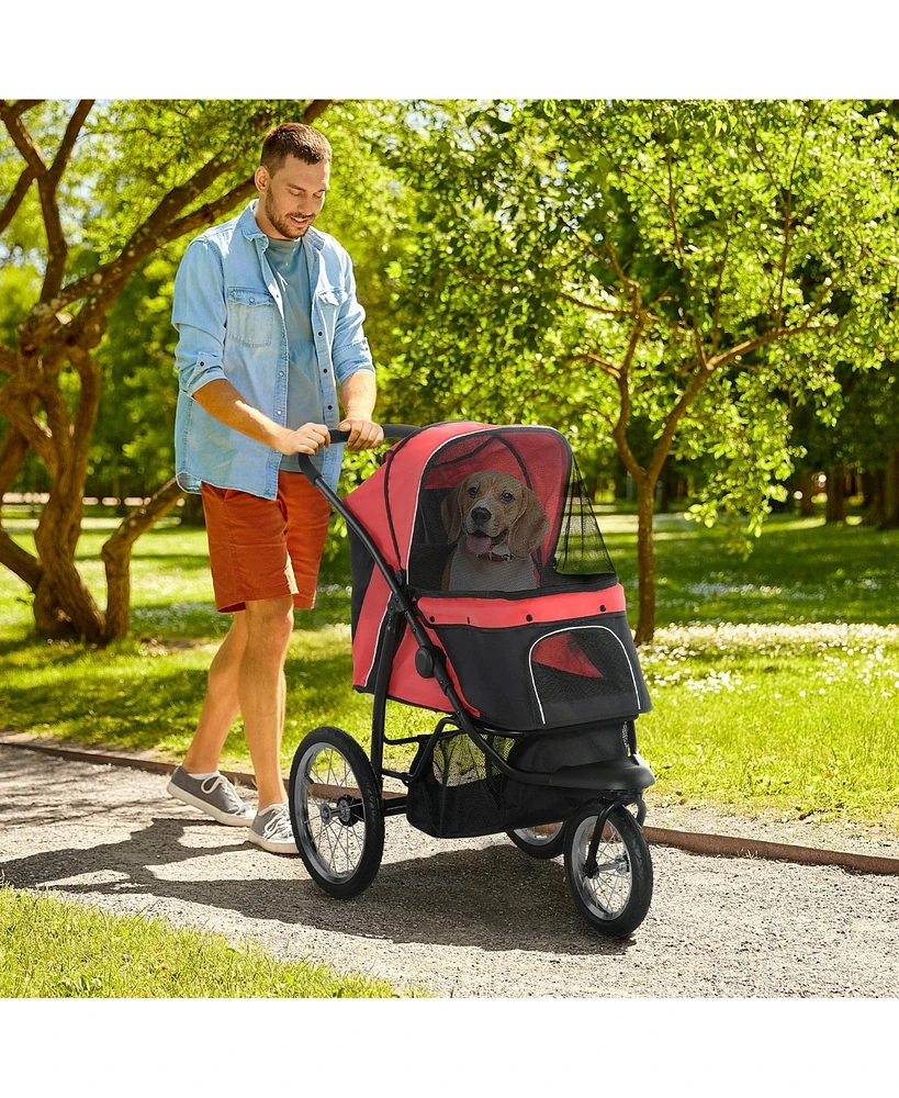 Simplie Fun Premium Dog Stroller Smooth Ride, Safe, and Comfortable